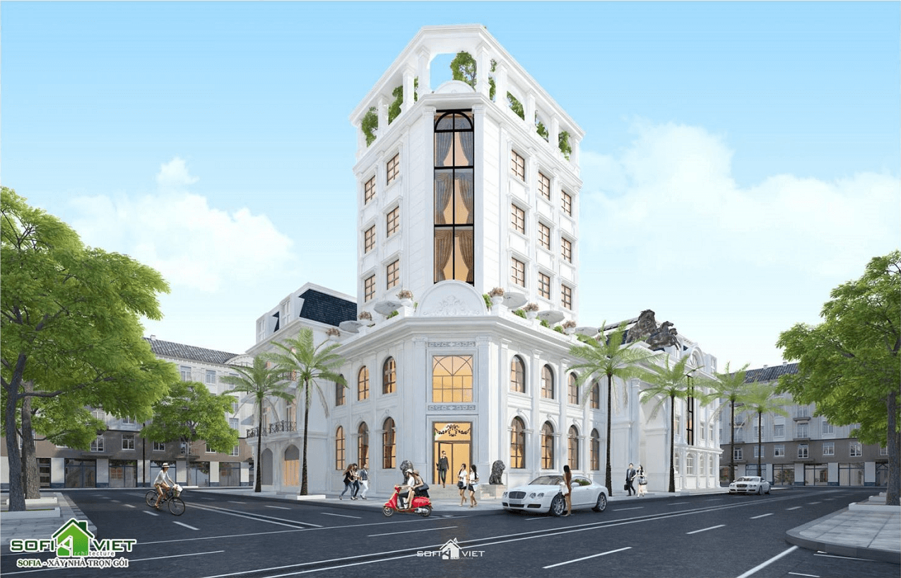 THIẾT KẾ THI CÔNG BIỆT THỰ TÂN CỔ ĐIỂN THÁI BÌNH