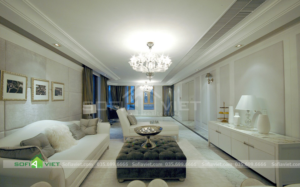 Hình 6. Mẫu thiết kế nội thất phòng khách đẹp, hiện đại