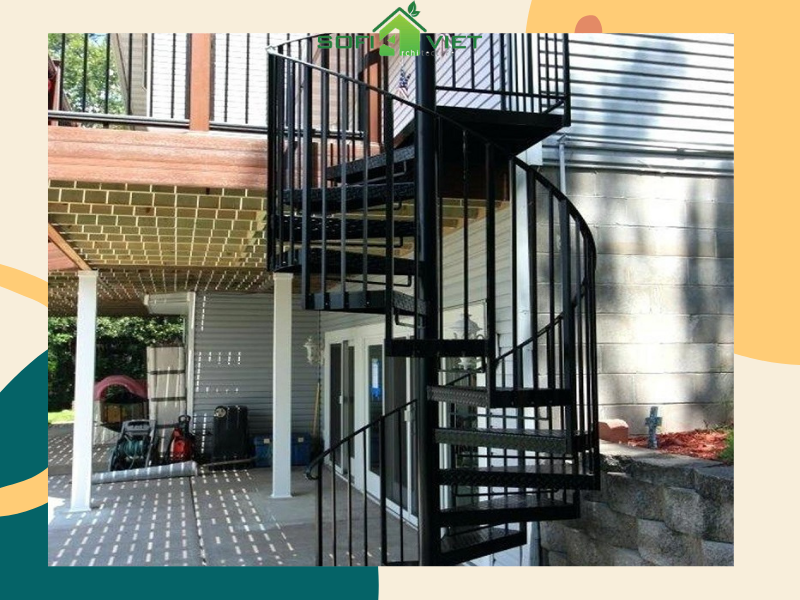 Mẫu thiết kế cầu thang ngoài trời số 8 Mẫu thiết kế cầu thang ngoài trời số 8