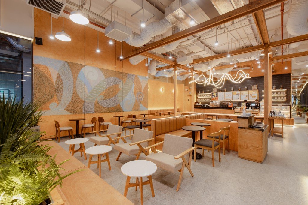Quán café được thiết kế không gian mở